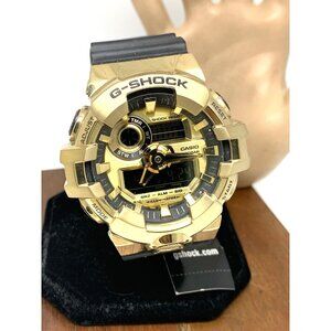 Casio Men’s Watch GM700G-9A Quartz Gold Black Resin Analog Digital 51mm 5522